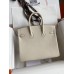 Replica Handbag Store Birkin 25 Retourne Handmade Bag In Craie Epsom Calfskin