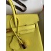 Replica Handbag Store Birkin 25 Retourne Handmade Bag In Lime Epsom Calfskin