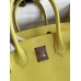 Replica Handbag Store Birkin 25 Retourne Handmade Bag In Lime Epsom Calfskin
