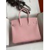 Replica Handbag Store Birkin 25 Retourne Handmade Bag In Rose Sakura Epsom Calfskin