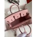 Replica Handbag Store Birkin 25 Retourne Handmade Bag In Rose Sakura Epsom Calfskin