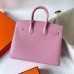 Replica Handbag Store Birkin 25 Sellier Handmade Bag In Rose Confetti Epsom Calfskin