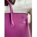 Replica Handbag Store Birkin 25 Retourne Handmade Bag In Anemone Swift Calfskin