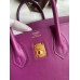 Replica Handbag Store Birkin 25 Retourne Handmade Bag In Anemone Swift Calfskin