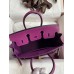 Replica Handbag Store Birkin 25 Retourne Handmade Bag In Anemone Swift Calfskin