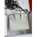 Replica Handbag Store Birkin 25 Retourne Handmade Bag In Beton Swift Calfskin