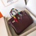 Replica Handbag Store Birkin 25 Handmade Bag In Burgundy Swift Leather