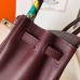 Replica Handbag Store Birkin 25 Handmade Bag In Burgundy Swift Leather