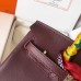 Replica Handbag Store Birkin 25 Handmade Bag In Burgundy Swift Leather