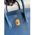 Replica Handbag Store Birkin 25 Retourne Handmade Bag In Deep Blue Swift Calfskin