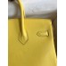 Replica Handbag Store Birkin 25 Retourne Handmade Bag In Lime Swift Calfskin