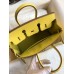 Replica Handbag Store Birkin 25 Retourne Handmade Bag In Lime Swift Calfskin
