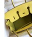 Replica Handbag Store Birkin 25 Retourne Handmade Bag In Lime Swift Calfskin