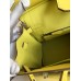 Replica Handbag Store Birkin 25 Retourne Handmade Bag In Lime Swift Calfskin