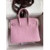 Replica Handbag Store Birkin 25 Retourne Handmade Bag In Mauve Sylvestre Swift Calfskin