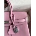Replica Handbag Store Birkin 25 Retourne Handmade Bag In Mauve Sylvestre Swift Calfskin
