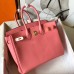 Replica Handbag Store Birkin 25 Handmade Bag In Rose Lipstick Swift Leather
