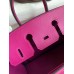 Replica Handbag Store Birkin 25 Retourne Handmade Bag In Rose Purple Swift Calfskin