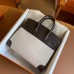 Replica Handbag Store Birkin 25 Handmade Bag In Toile & Chocolat Swift Leather