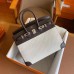Replica Handbag Store Birkin 25 Handmade Bag In Toile & Chocolat Swift Leather