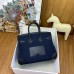 Replica Handbag Store Birkin Cargo 25 Bag in Blue Toile and Black Swift Leather