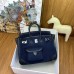 Replica Handbag Store Birkin Cargo 25 Bag in Blue Toile and Black Swift Leather