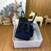 Replica Handbag Store Birkin Cargo 25 Bag in Blue Toile and Black Swift Leather