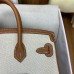 Replica Handbag Store Birkin Cargo 25 Bag in Ecru Toile and Gold Swift Leather