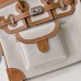 Replica Handbag Store Birkin Cargo 25 Bag in Ecru Toile and Gold Swift Leather