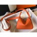 Replica Handbag Store Mini Lindy Bag In Orange Clemence Leather Replica Handbag Store Mini Lindy Bag In Orange Clemence Leather