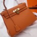 Replica Handbag Store Kelly 32cm Sellier Bag In Orange Togo Leather Handmade Bag