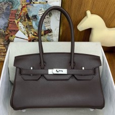 Replica Handbag Store Shoulder Birkin Light 29 Bag in Ebene Swift Calfskin