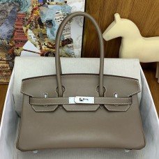 Replica Handbag Store Shoulder Birkin Light 29 Bag in Taupe Swift Calfskin
