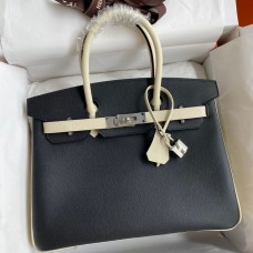 Replica Handbag Store HSS Birkin 30 Bicolor Bag in Black and Craie Epsom Calfskin Replica Handbag Store HSS Birkin 30 Bicolor Bag in Black and Craie Epsom Calfskin