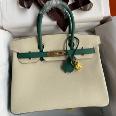 Replica Handbag Store HSS Birkin 30 Bicolor Bag in Craie and Malachite Epsom Calfskin Replica Handbag Store HSS Birkin 30 Bicolor Bag in Craie and Malachite Epsom Calfskin