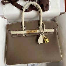Replica Handbag Store HSS Birkin 30 Bicolor Bag in Taupe and Craie Epsom Calfskin Replica Handbag Store HSS Birkin 30 Bicolor Bag in Taupe and Craie Epsom Calfskin