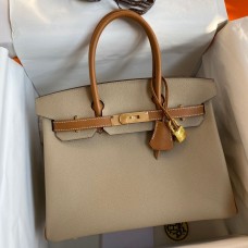Replica Handbag Store HSS Birkin 30 Bicolor Bag in Trench and Gold Epsom Calfskin Replica Handbag Store HSS Birkin 30 Bicolor Bag in Trench and Gold Epsom Calfskin