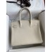 Replica Handbag Store Birkin 35CM Retourne Handmade Bag In Craie Clemence Leather