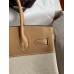 Replica Handbag Store Birkin 30 Handmade Bag In Toile & Chai Epsom Leather