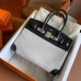 Replica Handbag Store Birkin 30 Handmade Bag In Toile & Black Swift Leather Replica Handbag Store Birkin 30 Handmade Bag In Toile & Black Swift Leather