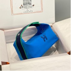 Replica Handbag Store Bride-a-Brac Case in Bleu Hydra Canvas