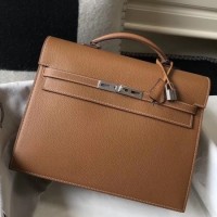 Replica Handbag Store Kelly Depeche 34 Briefcase In Brown Calfskin Replica Handbag Store Kelly Depeche 34 Briefcase In Brown Calfskin