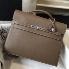 Replica Handbag Store Kelly Depeche 34 Briefcase In Taupe Calfskin