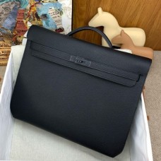 Replica Handbag Store Kelly Depeches 36 Monochrome Briefcase in Clemence Leather