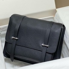 Replica Handbag Store Steve 30 Messenger Bag in Black Clemence Leather