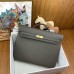 Replica Handbag Store Kelly Depeches 36 Briefcase in Etain Clemence Leather