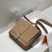 Replica Handbag Store Steve Light Junior Messenger Bag in Taupe Clemence Leather
