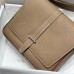 Replica Handbag Store Steve Light Junior Messenger Bag in Taupe Clemence Leather