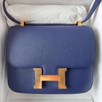 Replica Handbag Store Epsom Constance 24cm Navy Blue Handmade Bag Replica Handbag Store Epsom Constance 24cm Navy Blue Handmade Bag