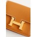 Replica Handbag Store Constance Slim Wallet in Gold Epsom Calfskin